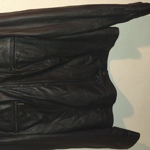 Lafayette 148 100% Leather Dark Brown Mocha Jacket 14 - Picture 3 of 6